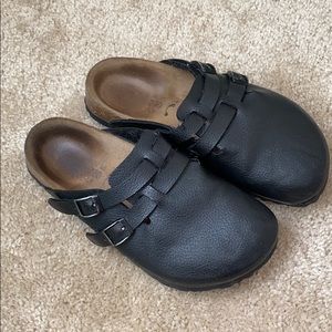 Birki’s by Birkenstock Black Leather Clogs